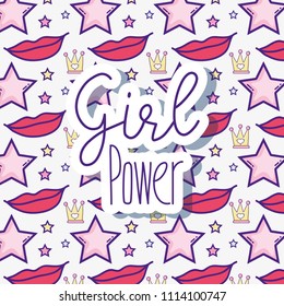 Woman power pattern background