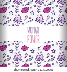 Woman power pattern background