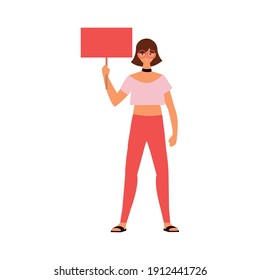 activista del poder femenino con ilustración vectorial de carteles