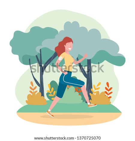 woman practice running exercise activity
