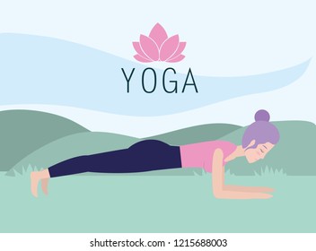 woman practice yoga exercise posture