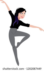 woman practicing ballet