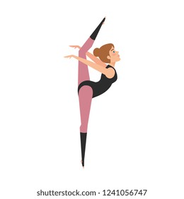 woman practicing exercice character