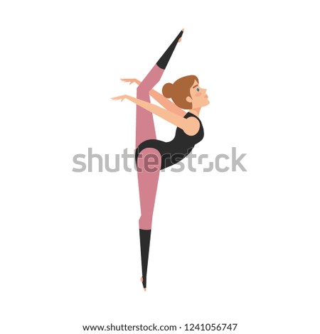 woman practicing exercice character