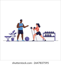 Woman Practicing Extended Side Angle Pose Yoga