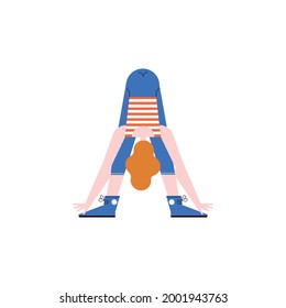 woman practicing gymnastic wellness activity