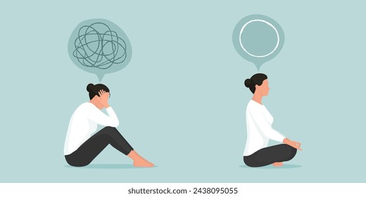 Woman practicing meditation to reduce stress and boost mood