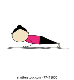 Woman practicing yoga
