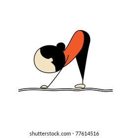 Woman practicing yoga