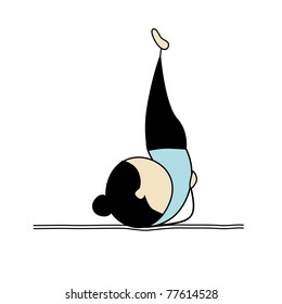 Woman practicing yoga