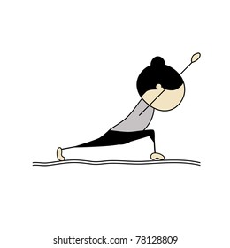 Woman practicing yoga