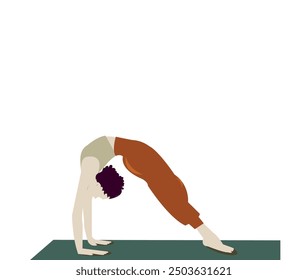 Woman Practicing Yoga . Backbend .  Yoga Pose