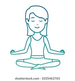 woman practicing yoga character