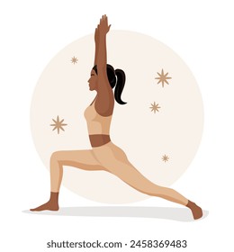 Woman practicing yoga exercises. Healthy lifestyle concept.
