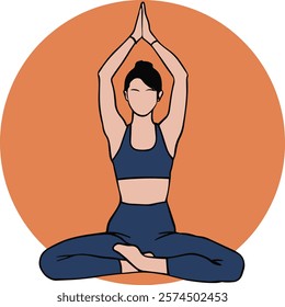 A woman practicing yoga in a peaceful lotus pose.