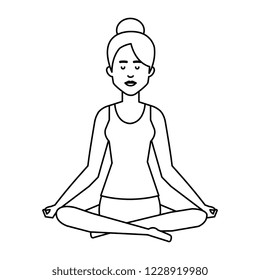 woman practicing yoga position
