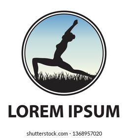 woman practicing yoga, vector