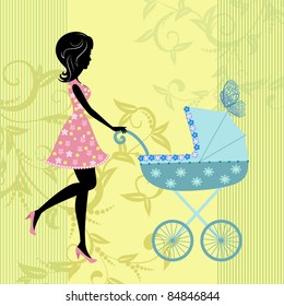 woman with a pram