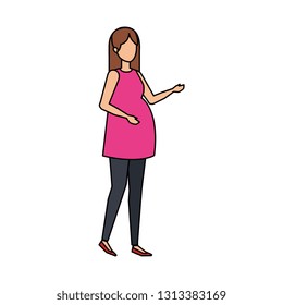 woman pregnancy avatar character