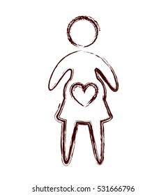 woman pregnancy silhouette isolated icon vector illustration design