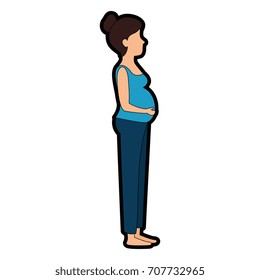 woman pregnant avatar character