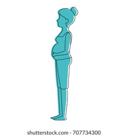 woman pregnant avatar character