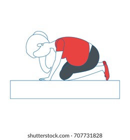 Woman pregnant doing prophylaxis exercises