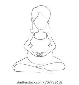 Woman pregnant doing prophylaxis exercises