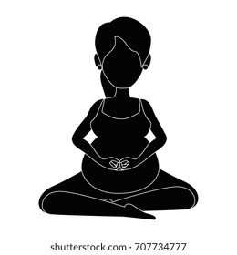Woman pregnant doing prophylaxis exercises