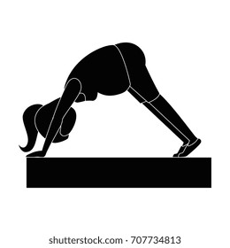 Woman pregnant doing prophylaxis exercises
