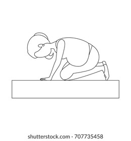 Woman pregnant doing prophylaxis exercises