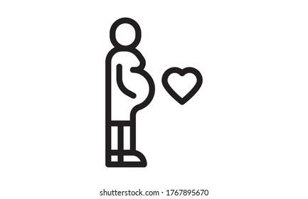 Woman Pregnant icon. Woman Pregnant symbol design from Human Body Parts collection. Simple element vector illustration. Can be used in web and mobile.