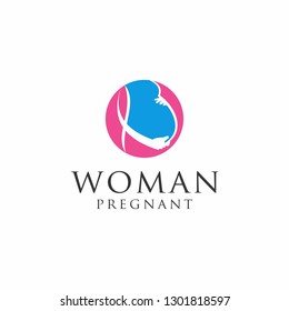 Woman Pregnant Logo