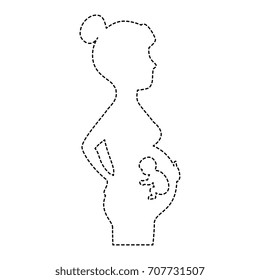 woman pregnant silhouette icon