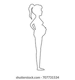 woman pregnant silhouette icon