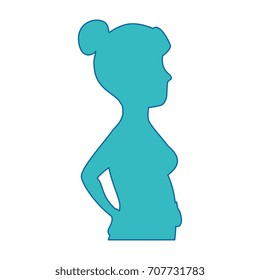 woman pregnant silhouette icon