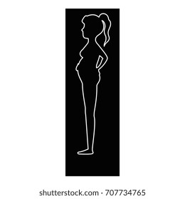woman pregnant silhouette icon