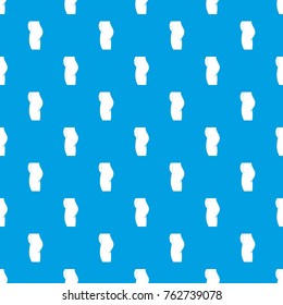 Woman prepared to belly surgery pattern repeat seamless in blue color for any design. Vector geometric illustration
