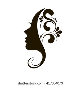 Woman profile beauty illustration vector