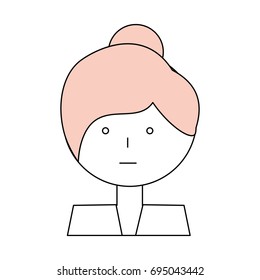 Woman profile cartoon