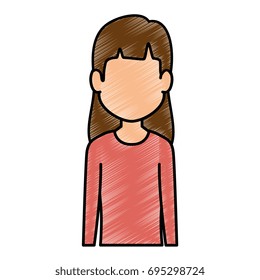 Woman profile cartoon