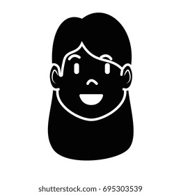 Woman profile cartoon