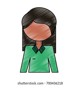 Woman profile cartoon
