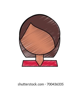 Woman profile cartoon