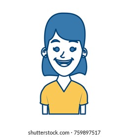 Woman profile cartoon