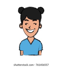 Woman profile cartoon