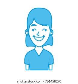 Woman profile cartoon