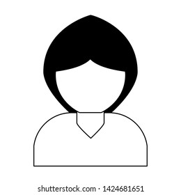 Woman profile cartoon isolated vector illustration graphic design