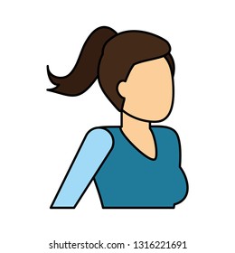 woman profile character