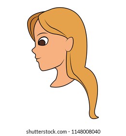 Woman profile head
